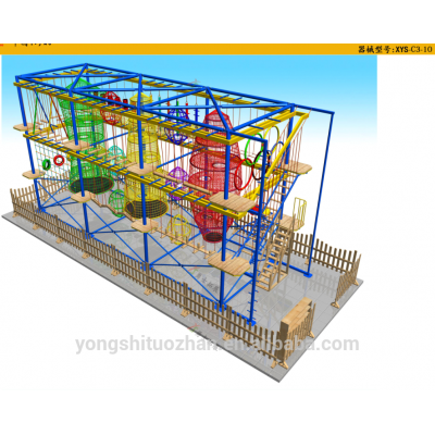 Selling well all over the world safety colorful adventure ropes course playground